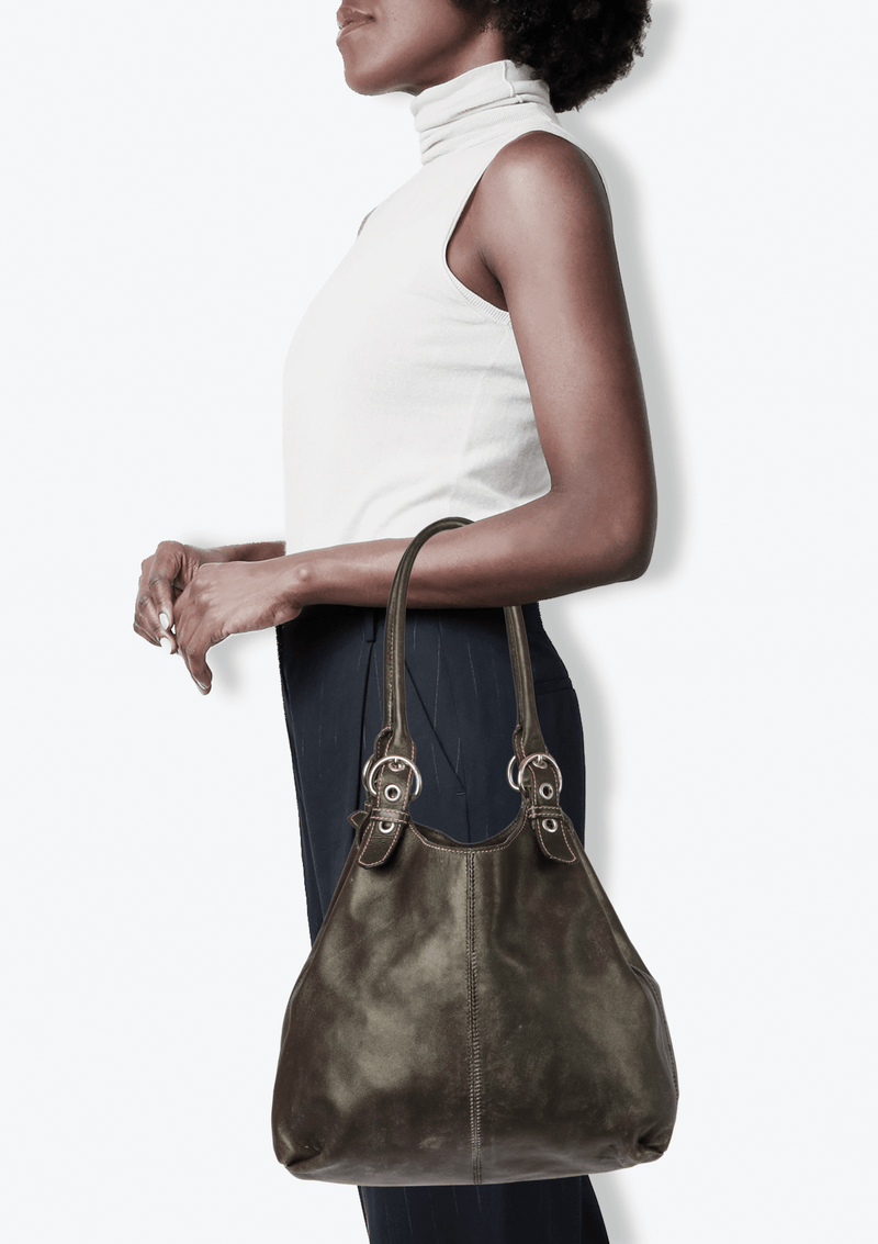 Bolsa Prada Deerskin Satchel Marrom – Gringa