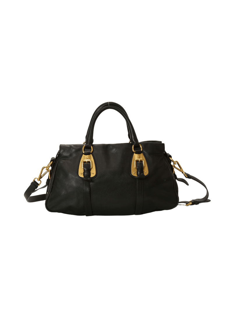 LEATHER TRIMMED BAG