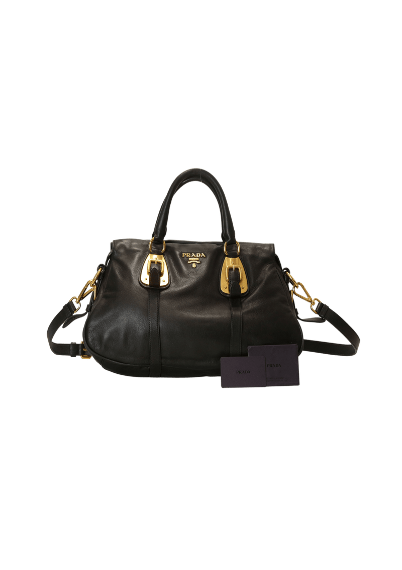 LEATHER TRIMMED BAG