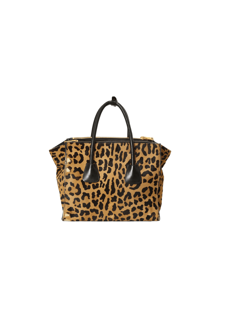 LEOPARD TWIN POCKET TOTE