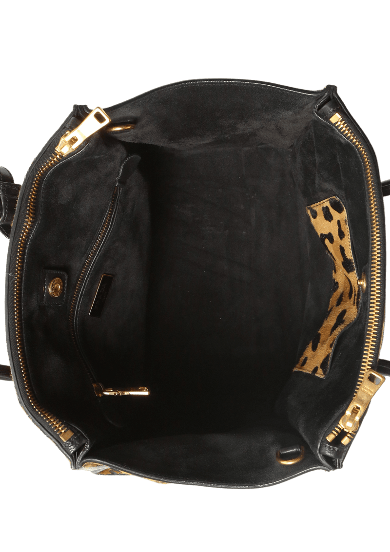 LEOPARD TWIN POCKET TOTE