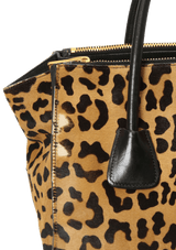 LEOPARD TWIN POCKET TOTE