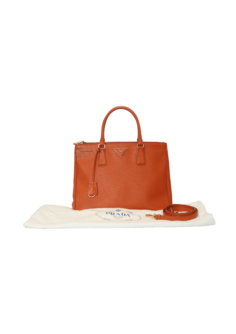 SAFFIANO LUX DOUBLE ZIP GALLERIA SATCHEL