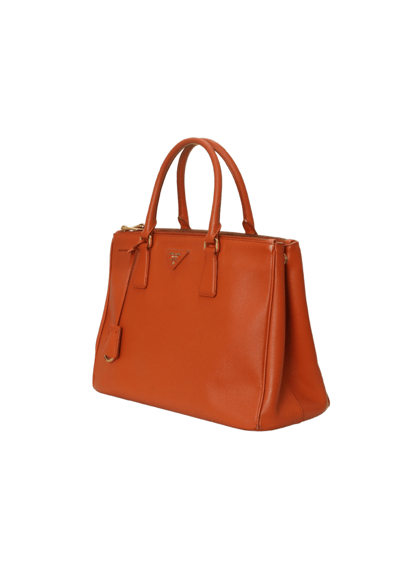 SAFFIANO LUX DOUBLE ZIP GALLERIA SATCHEL