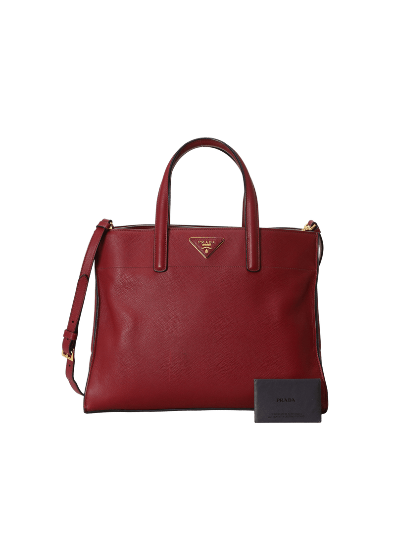 SAFFIANO TRIPLE POCKET TOTE