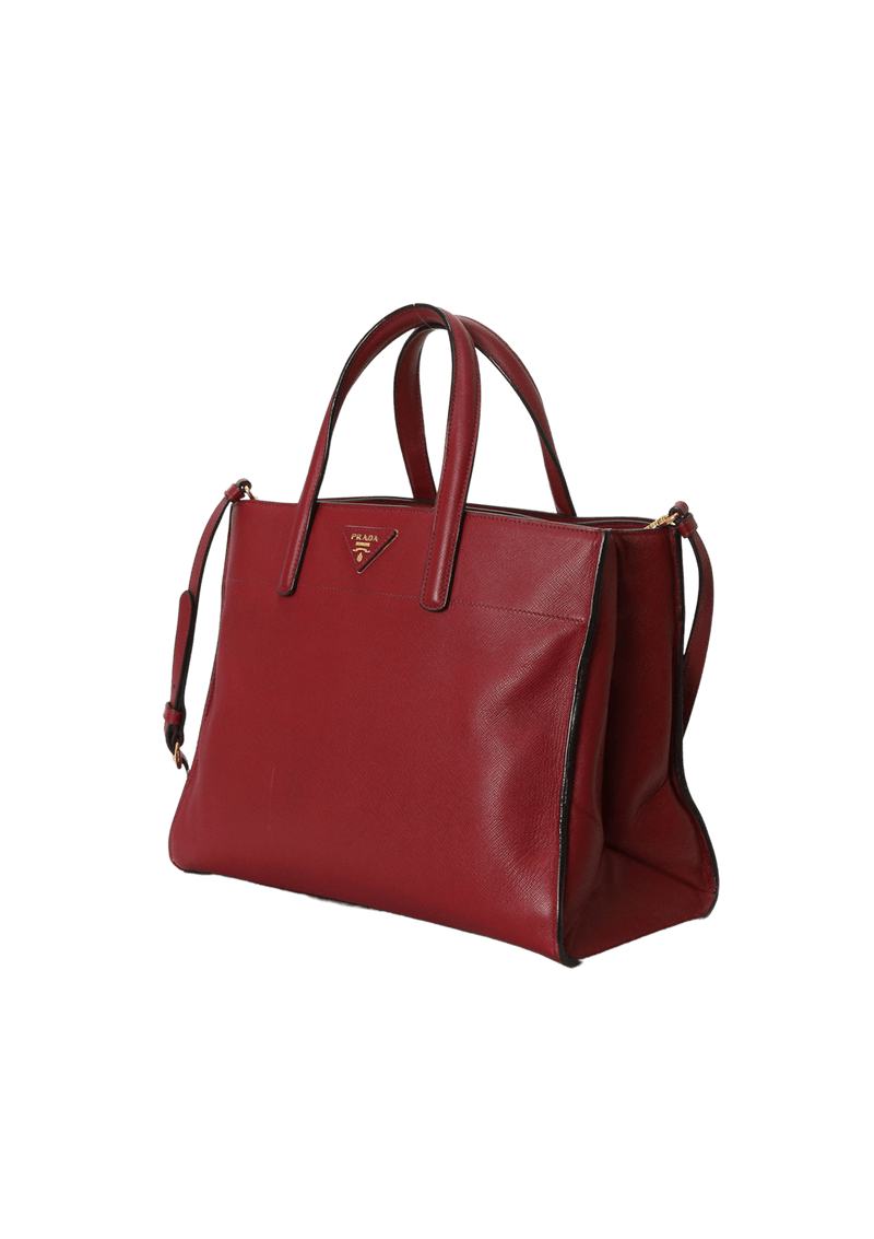 SAFFIANO TRIPLE POCKET TOTE