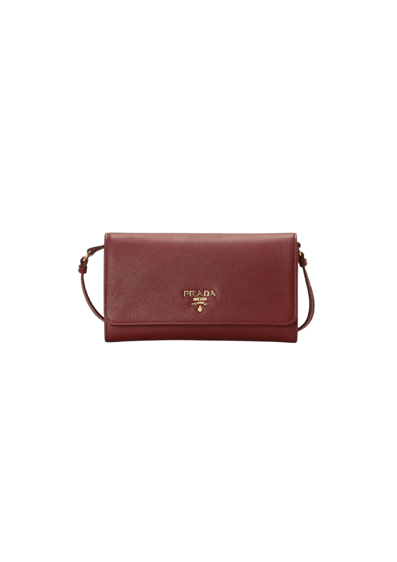 SAFFIANO WALLET ON STRAP