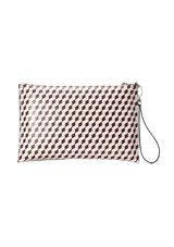 SAFFIANO WRISTLET PRINTED CLUTCH