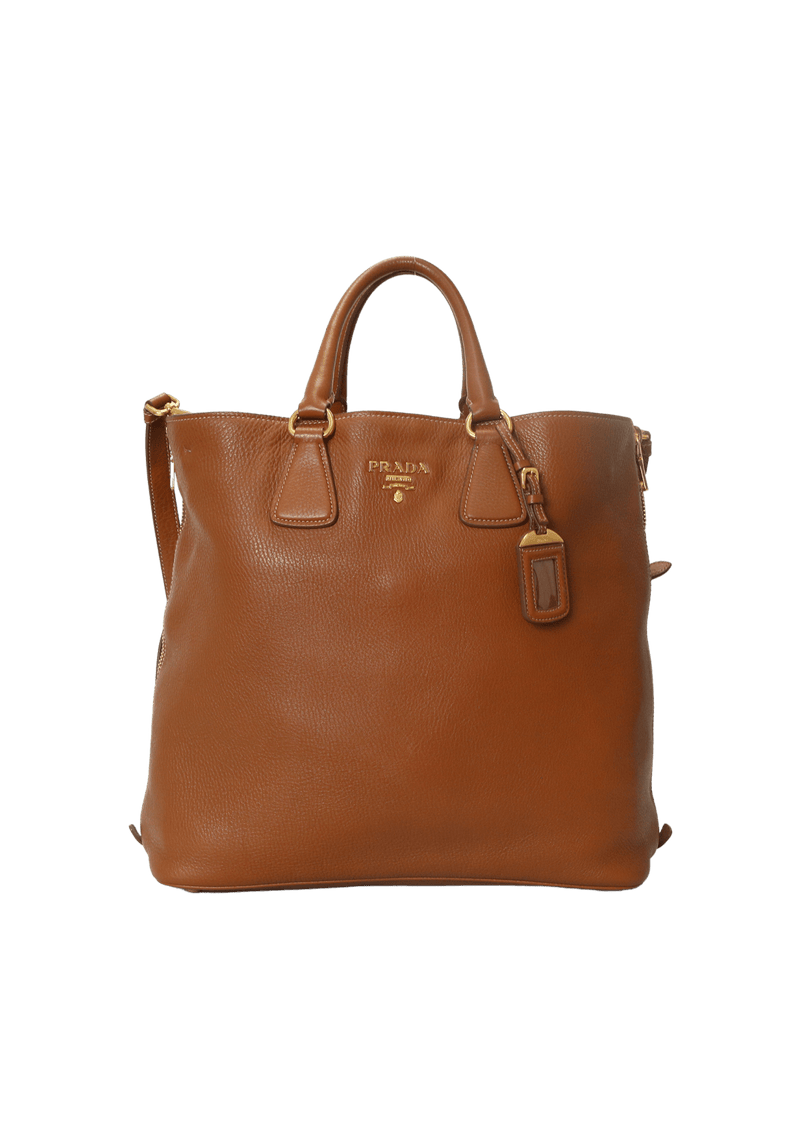 VITELLO DAINO ZIP SHOPPER TOTE