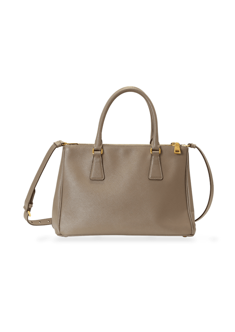 SMALL SAFFIANO LUX DOUBLE ZIP GALLERIA SATCHEL