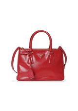 SMALL SAFFIANO LUX DOUBLE ZIP SATCHEL