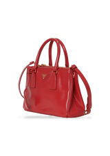 SMALL SAFFIANO LUX DOUBLE ZIP SATCHEL