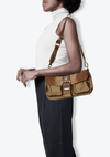 SNAKESKIN BUCKLE BAG