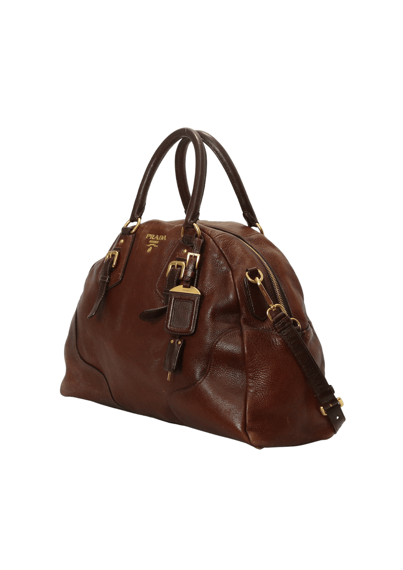 Bolsa Prada Deerskin Satchel Marrom – Gringa