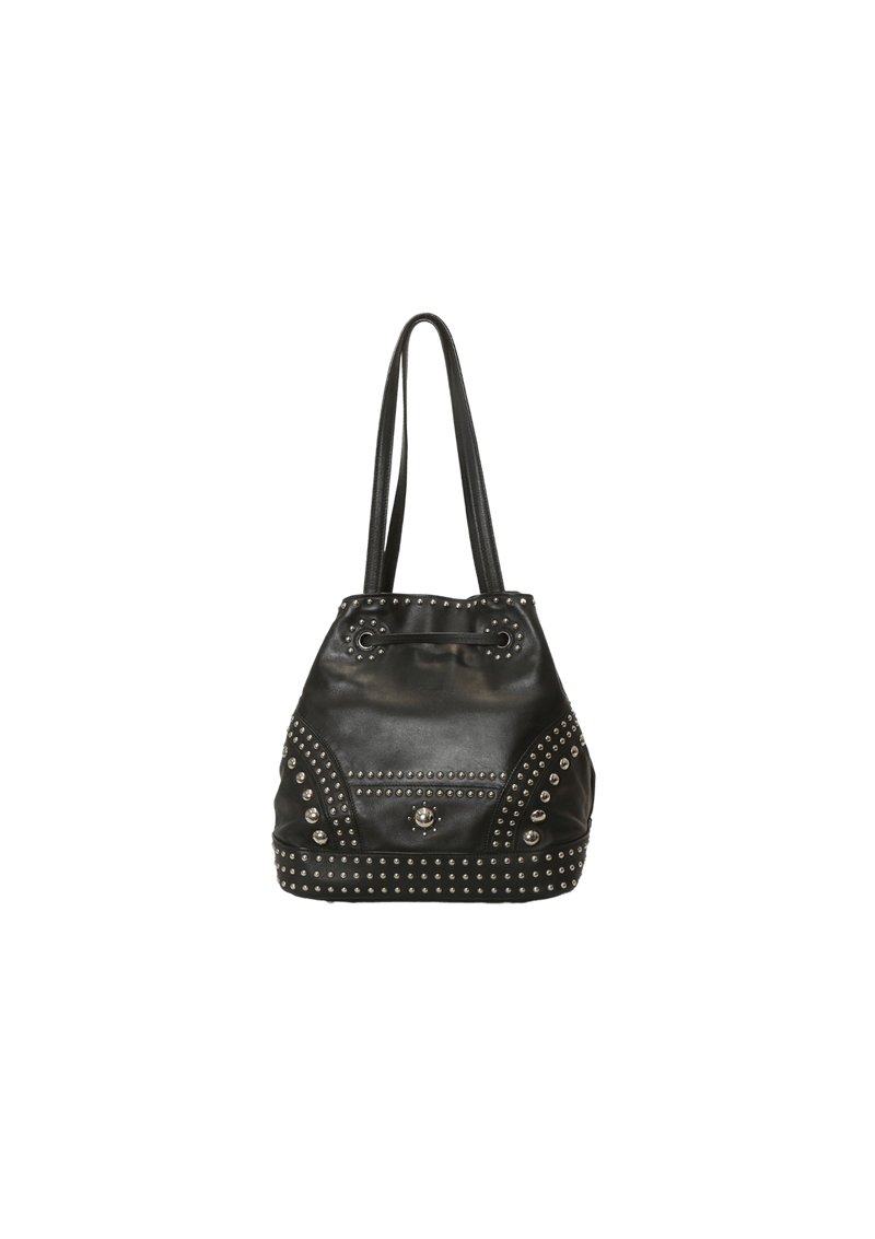 Prada studded 2025 bucket bag