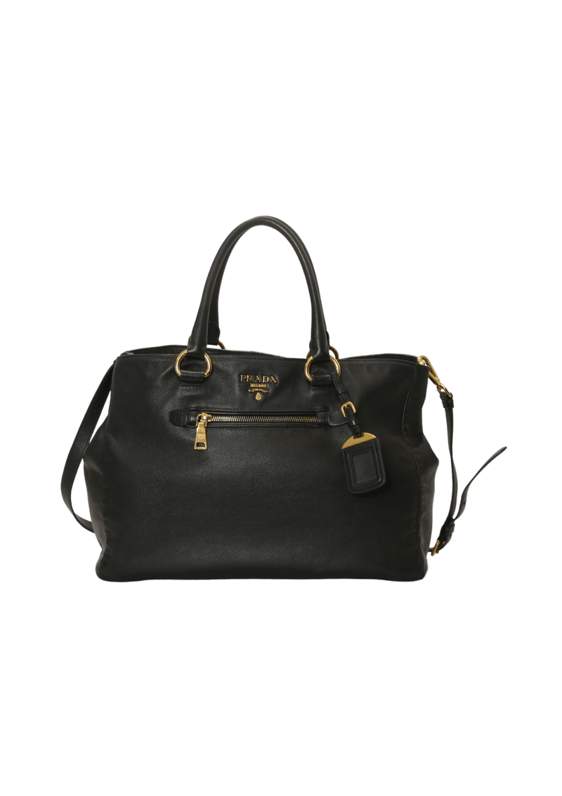 SOFT CALFSKIN FRONT ZIP SATCHEL