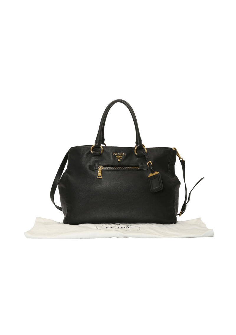 SOFT CALFSKIN FRONT ZIP SATCHEL