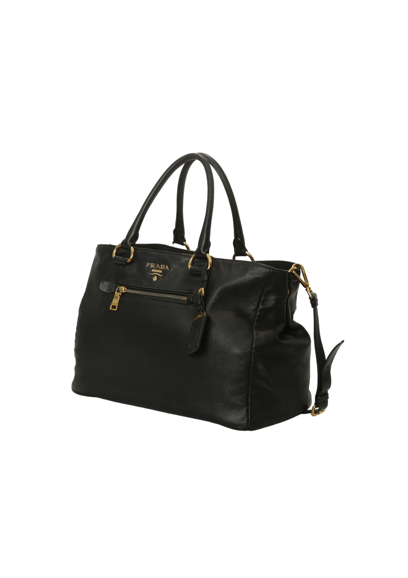 SOFT CALFSKIN FRONT ZIP SATCHEL