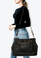 SOFT CALFSKIN FRONT ZIP SATCHEL