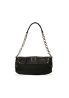 STUDDED TESSUTO FLAP BAG