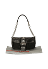 STUDDED TESSUTO FLAP BAG