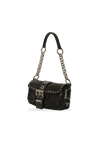 STUDDED TESSUTO FLAP BAG