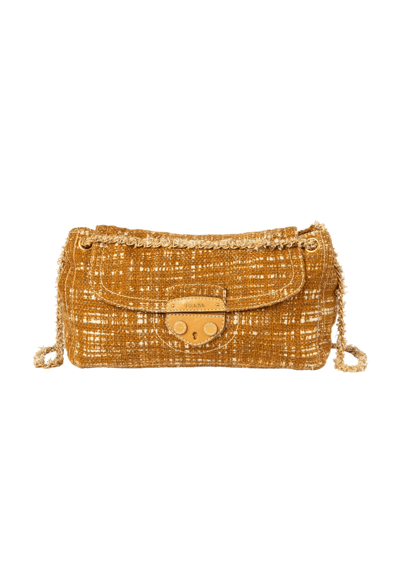 TELA TWEED FLAP BAG