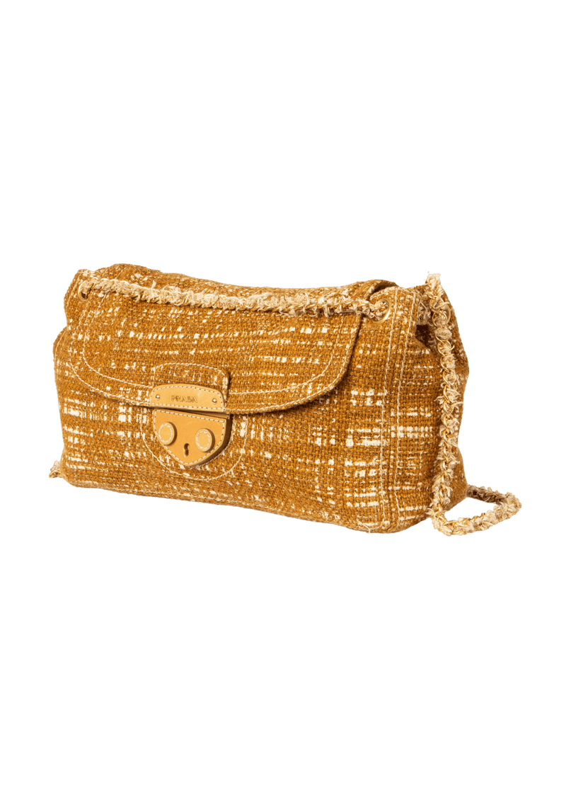 TELA TWEED FLAP BAG