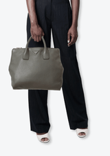 VITELLO DAINO DOUBLE ZIP TOTE