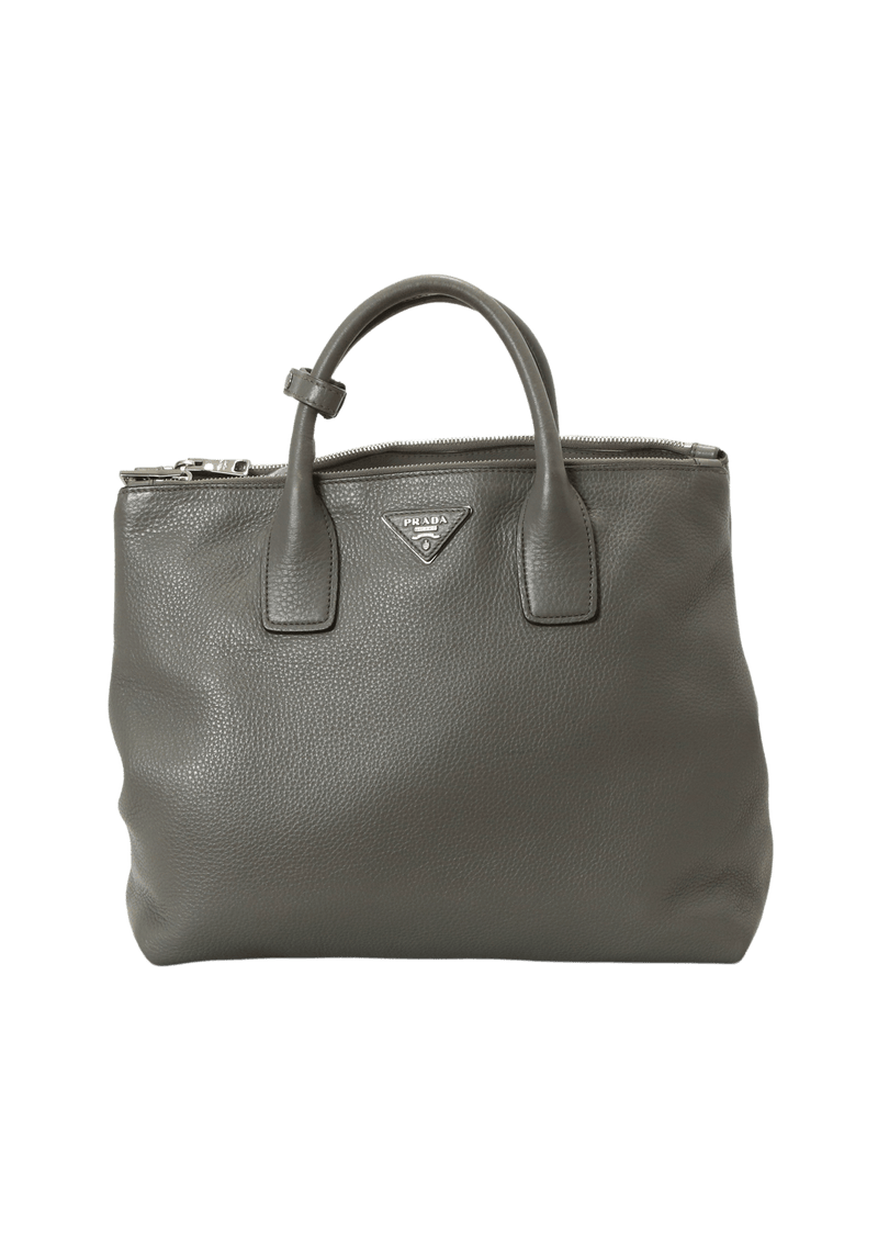 VITELLO DAINO DOUBLE ZIP TOTE