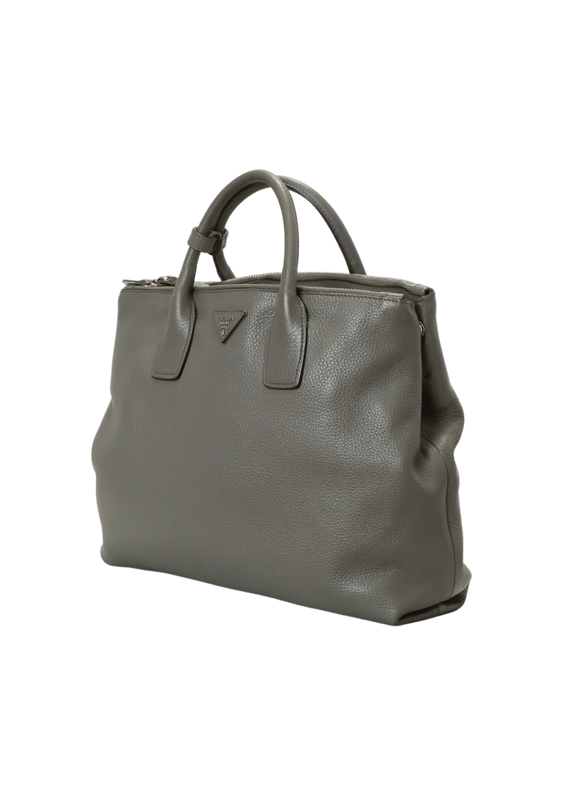 VITELLO DAINO DOUBLE ZIP TOTE