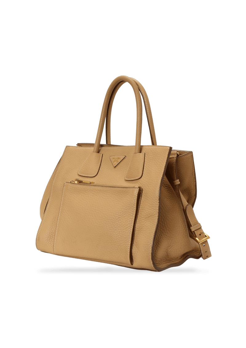 VITELLO DAINO FRONT POCKET WING TOTE