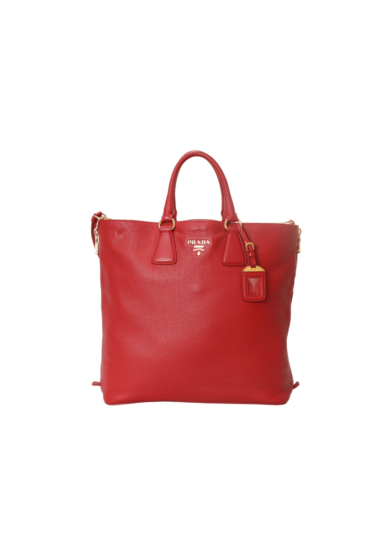 VITELLO DAINO ZIP SHOPPER TOTE