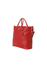 VITELLO DAINO ZIP SHOPPER TOTE