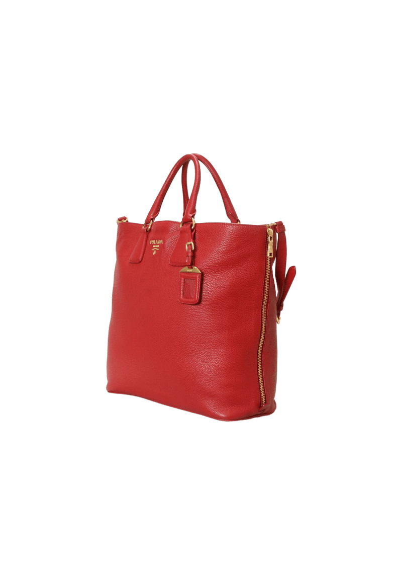 VITELLO DAINO ZIP SHOPPER TOTE