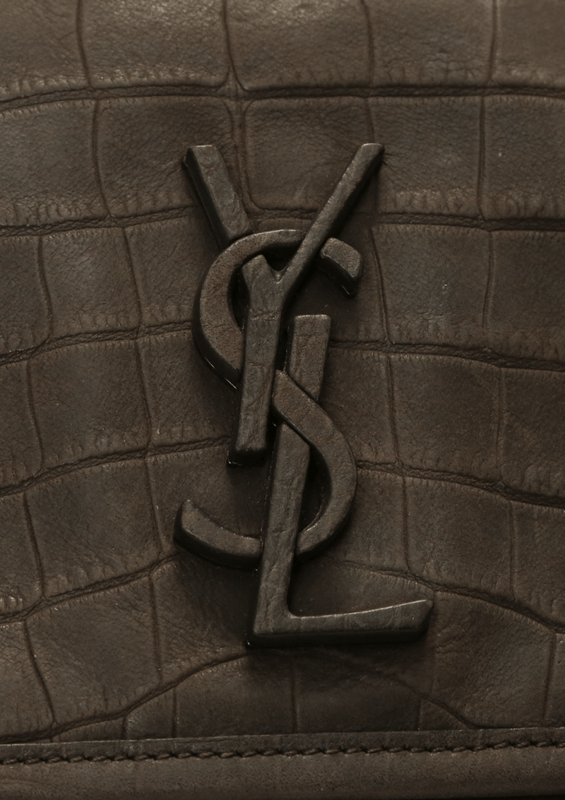 CROCODILE EMBOSSED NUBUCK MEDIUM NIKI BAG