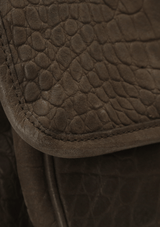 CROCODILE EMBOSSED NUBUCK MEDIUM NIKI BAG