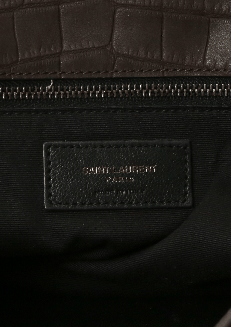 CROCODILE EMBOSSED NUBUCK MEDIUM NIKI BAG