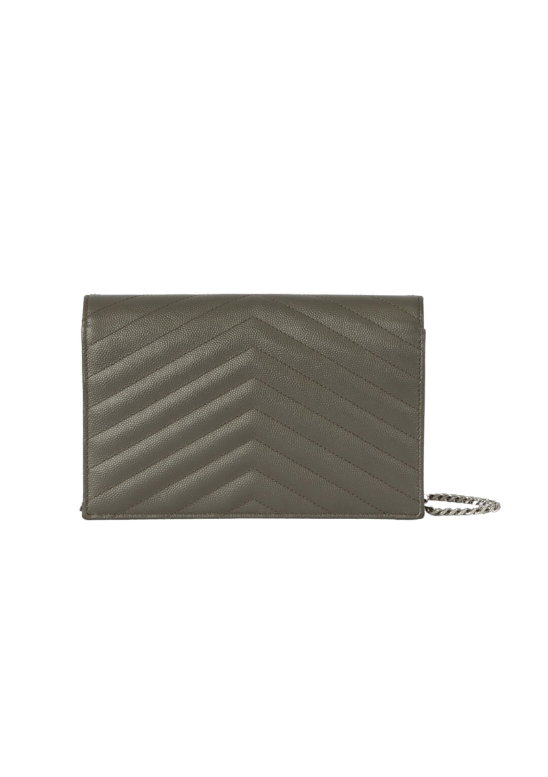 GRAIN DE POUDRE MATELASSÉ MONOGRAM ENVELOPE CHAIN BAG