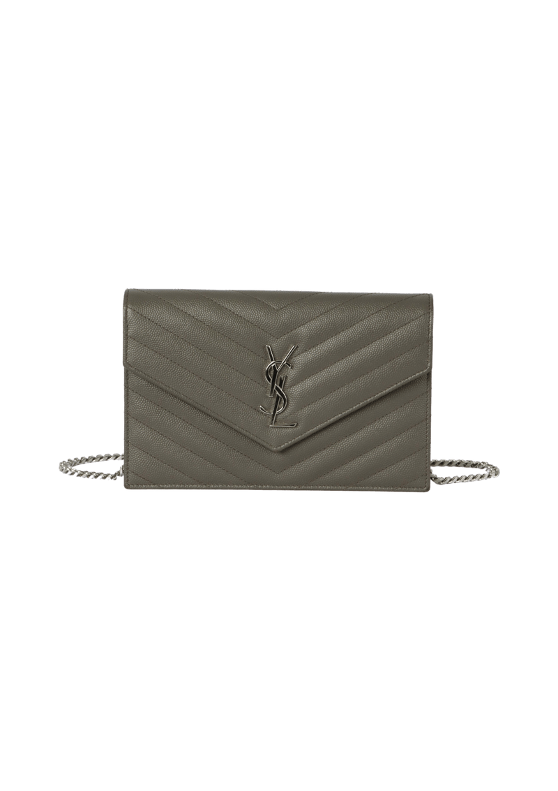 GRAIN DE POUDRE MATELASSÉ MONOGRAM ENVELOPE CHAIN BAG