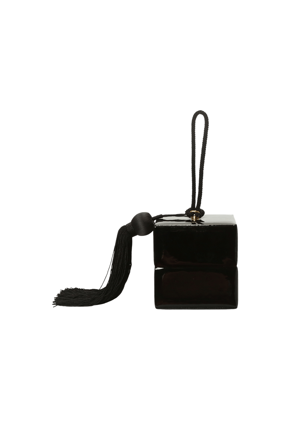Bolsa Saint Laurent Patent Leather Box Cube Bag Preta Original