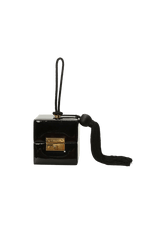 PATENT LEATHER BOX CUBE BAG