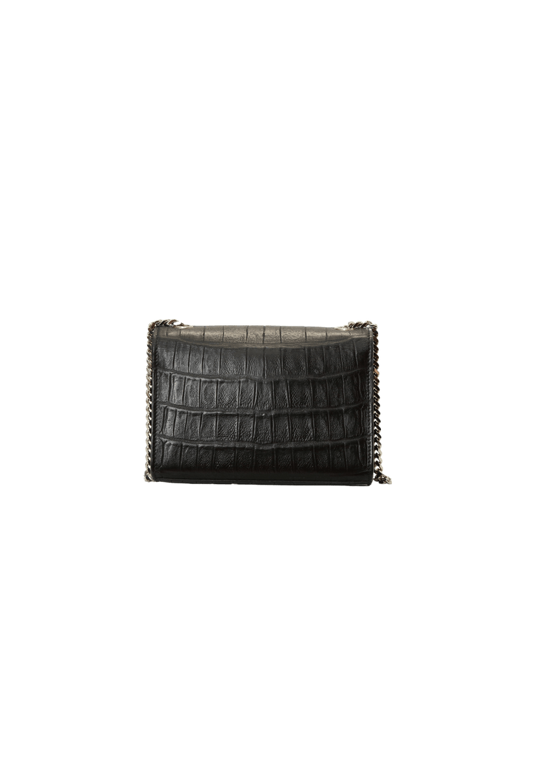 SMALL KATE TASSEL CROCODILE EMBOSSED