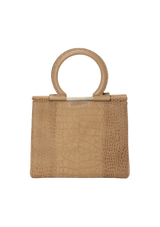 CROCODILE EMBOSSED FRAME BAG