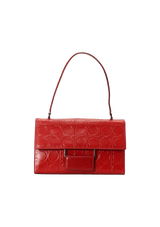 EMBOSSED LOGO FLAP BAG