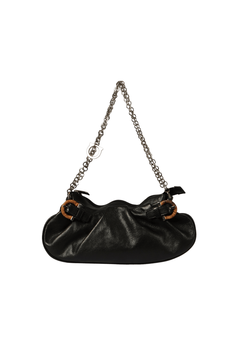 LEATHER CHAIN-LINK BAG