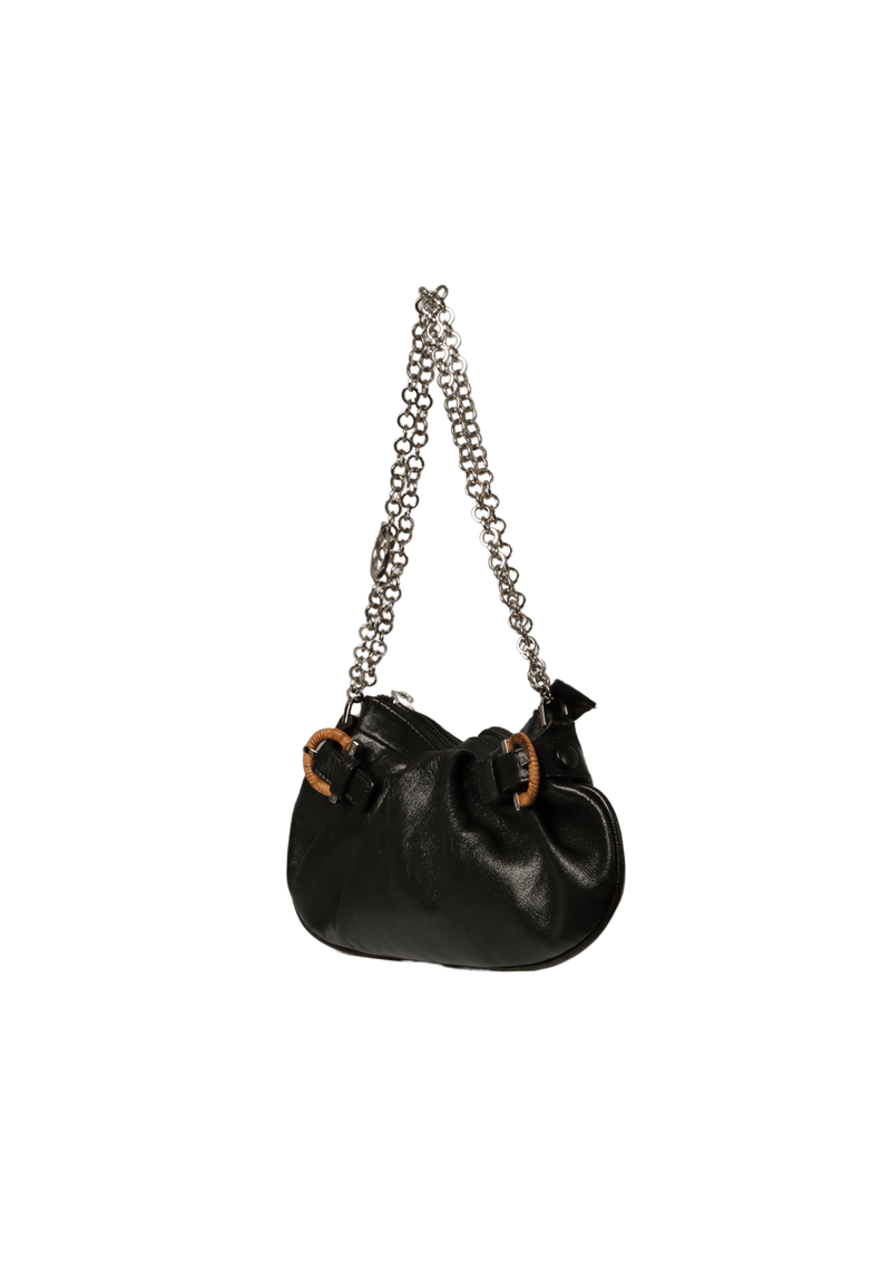 LEATHER CHAIN-LINK BAG