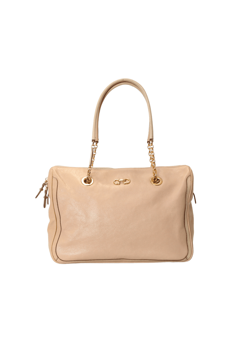 LEATHER FANYA TOTE BAG