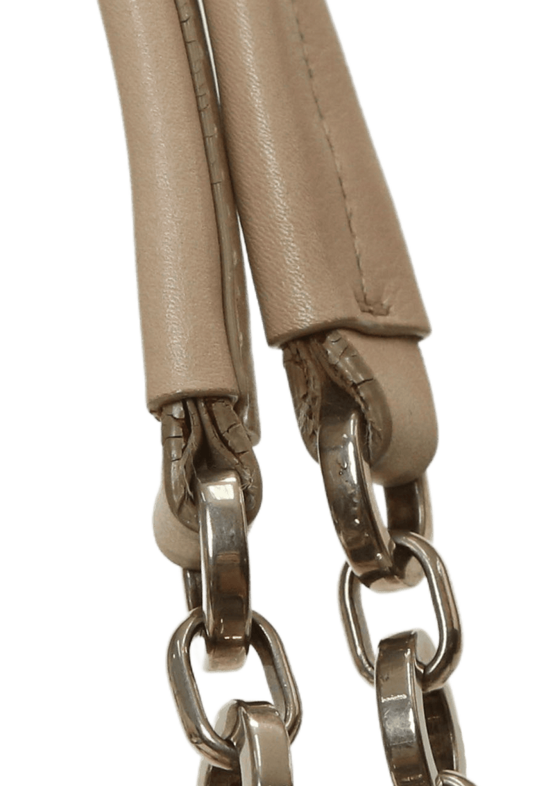 LEATHER CHAIN-LINK BAG