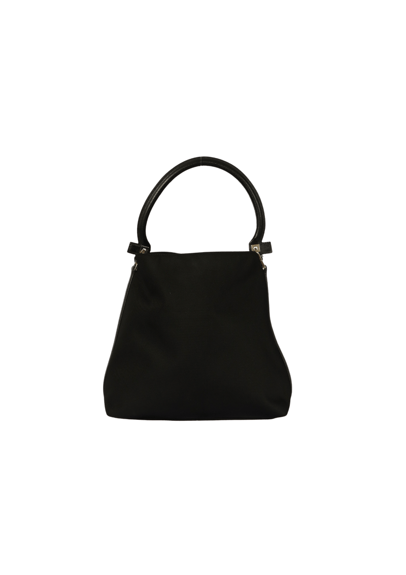 LEATHER-TRIMMED HOBO BAG